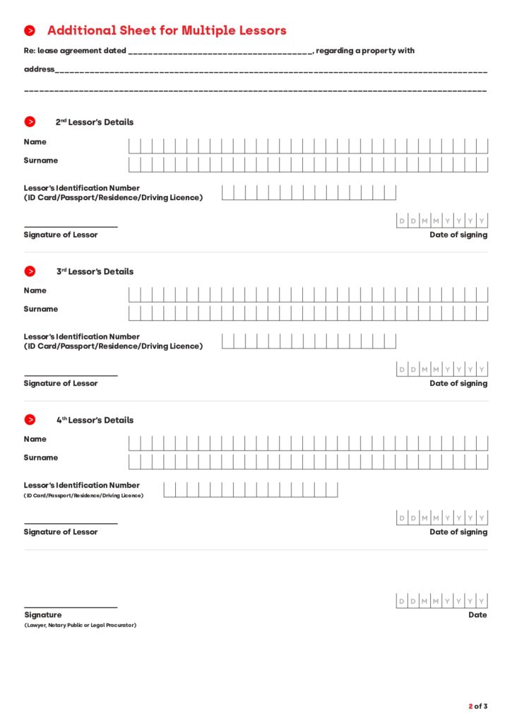 Lease Agreement Attestation Form