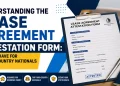 Lease Agreement Attestation Form in Malta with rental documents, house model, and passport, explaining accommodation requirements for third-country nationals applying for residence permits.