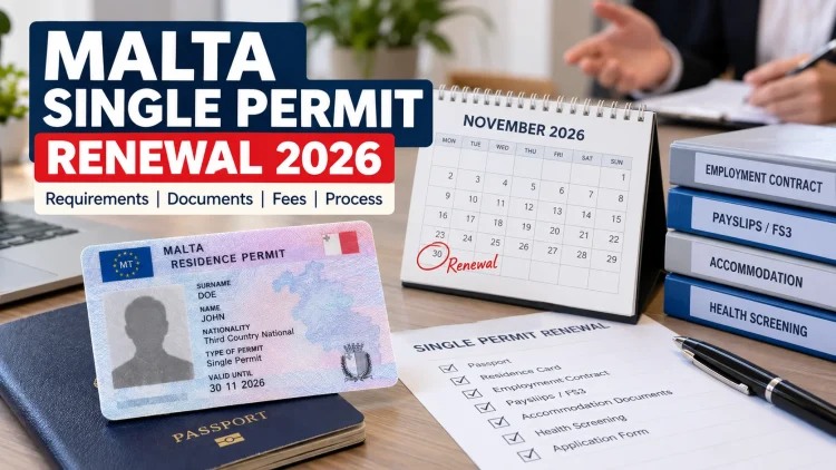 Malta Single Permit renewal 2026 requirements, documents, fees and process